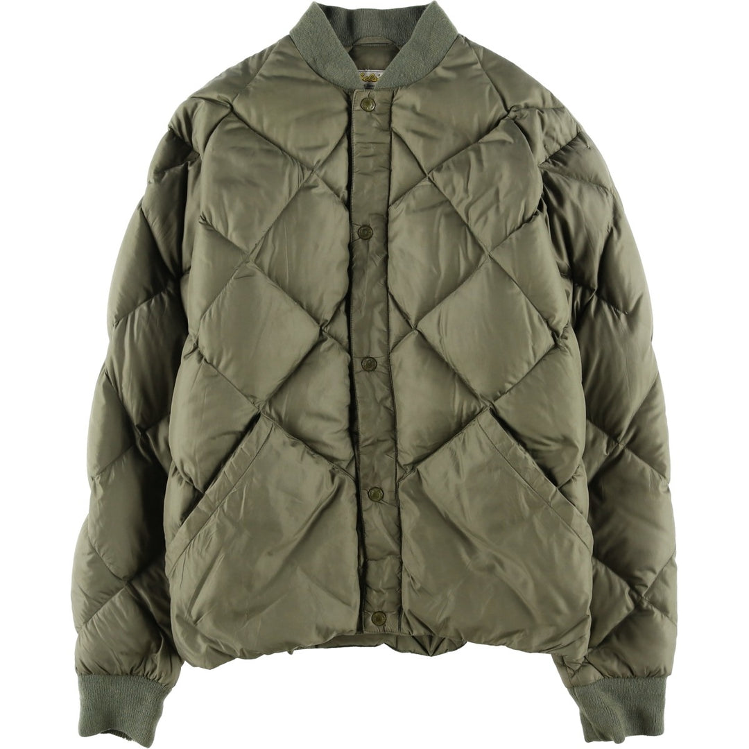Vintage 1980'S Cabelas quilted goose down jacket, size M, men's Goose down (insulation) Khaki type Vintage Second Hand