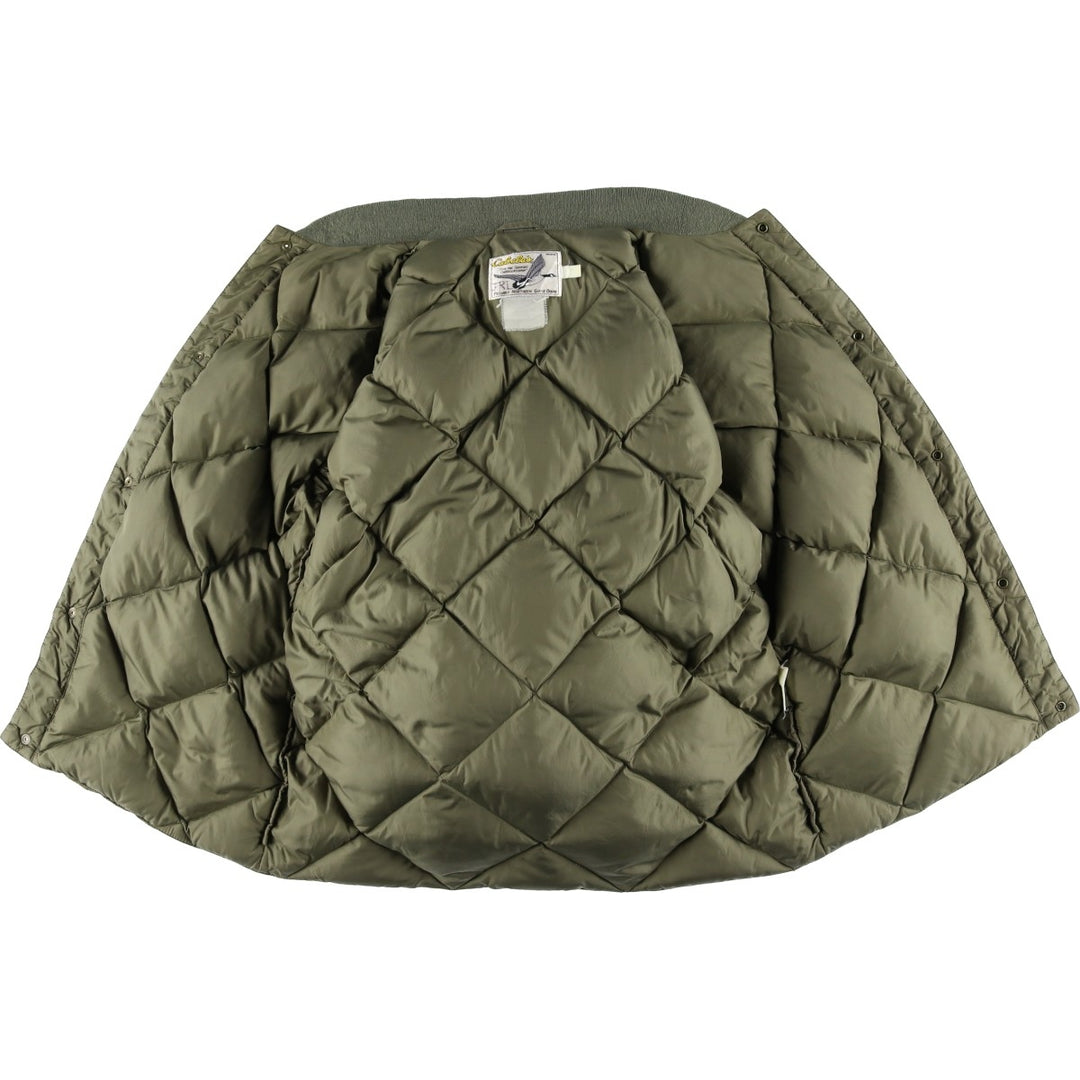 Vintage 1980'S Cabelas quilted goose down jacket, size M, men's Goose down (insulation) Khaki type Vintage Second Hand