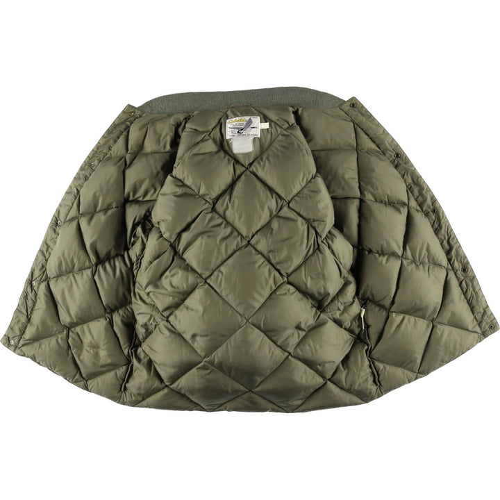 Vintage 1980'S Cabelas quilted goose down jacket, size M, men's Goose down (insulation) Khaki type Vintage Second Hand