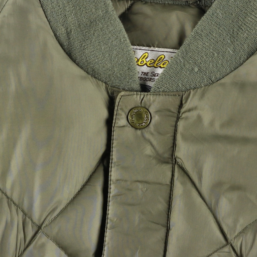 Vintage 1980'S Cabelas quilted goose down jacket, size M, men's Goose down (insulation) Khaki type Vintage Second Hand