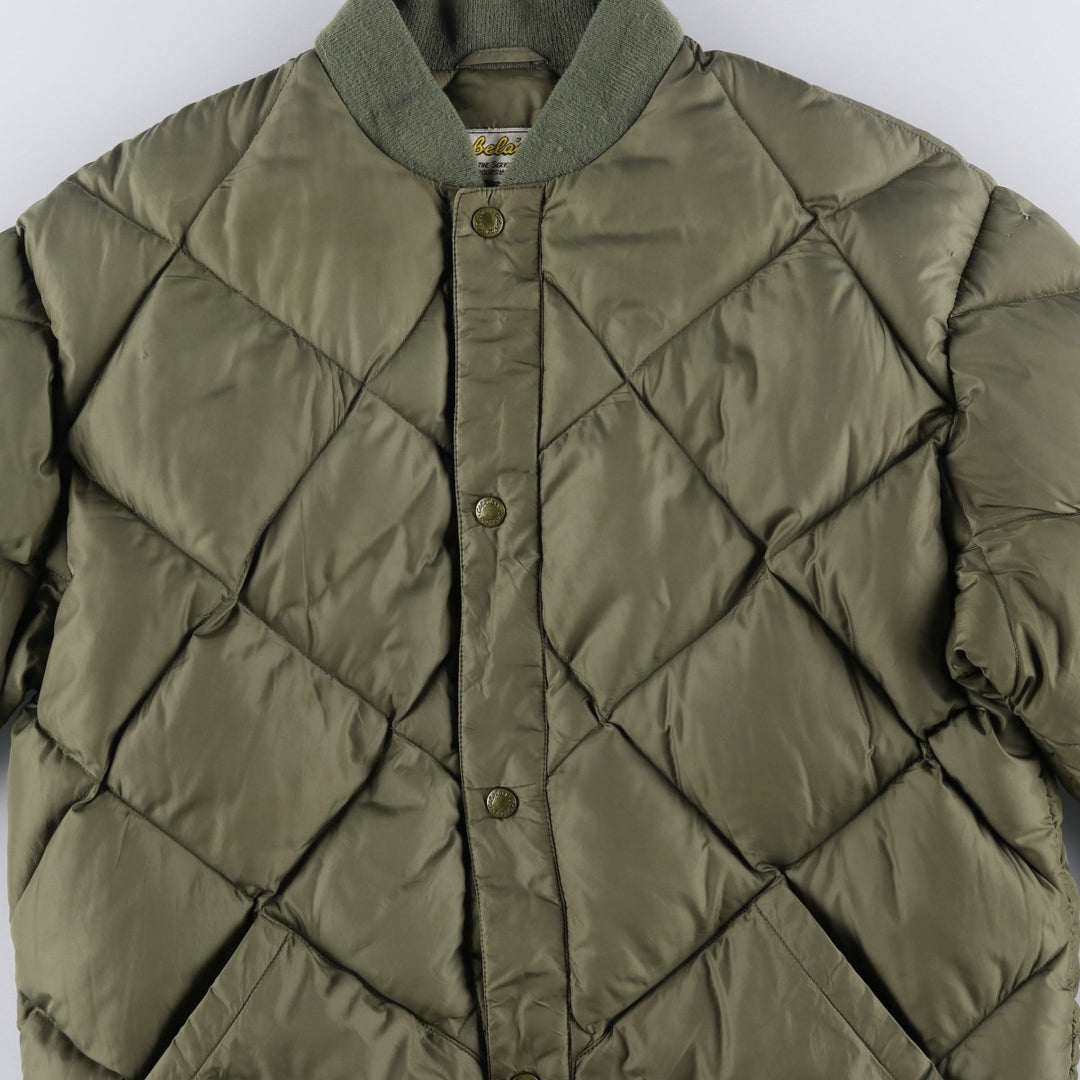 Vintage 1980'S Cabelas quilted goose down jacket, size M, men's Goose down (insulation) Khaki type Vintage Second Hand