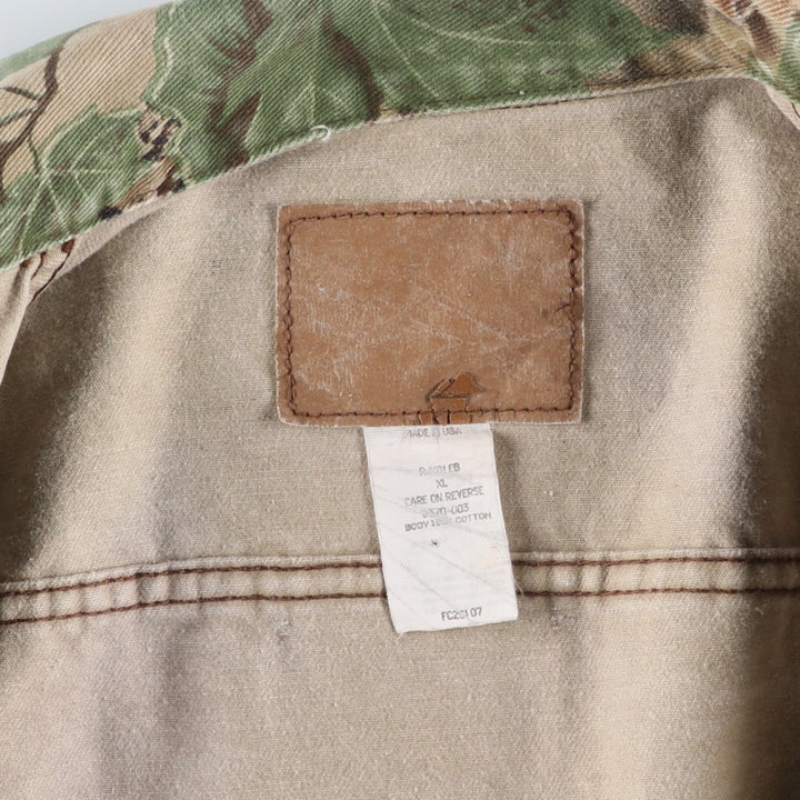 Vintage 90'S Wrangler Realtree Camo Trucker-Style Cotton Jacket, Made in USA, Men's XL cotton Khaki type sage green Vintage Second Hand
