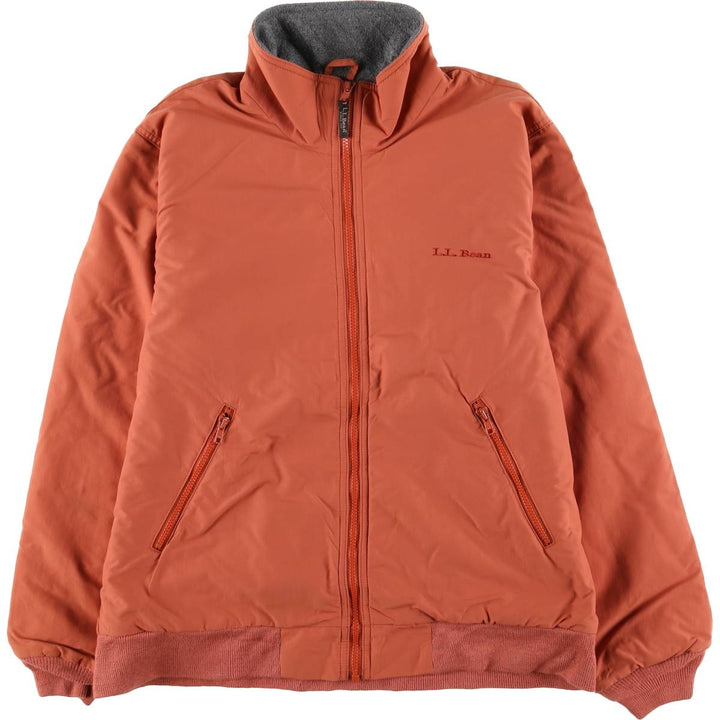 90'S LLBean Warm-up Jacket, padded puffer jacket, men's size M polyester orange type Vintage Second Hand