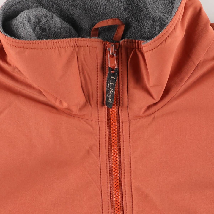 90'S LLBean Warm-up Jacket, padded puffer jacket, men's size M polyester orange type Vintage Second Hand