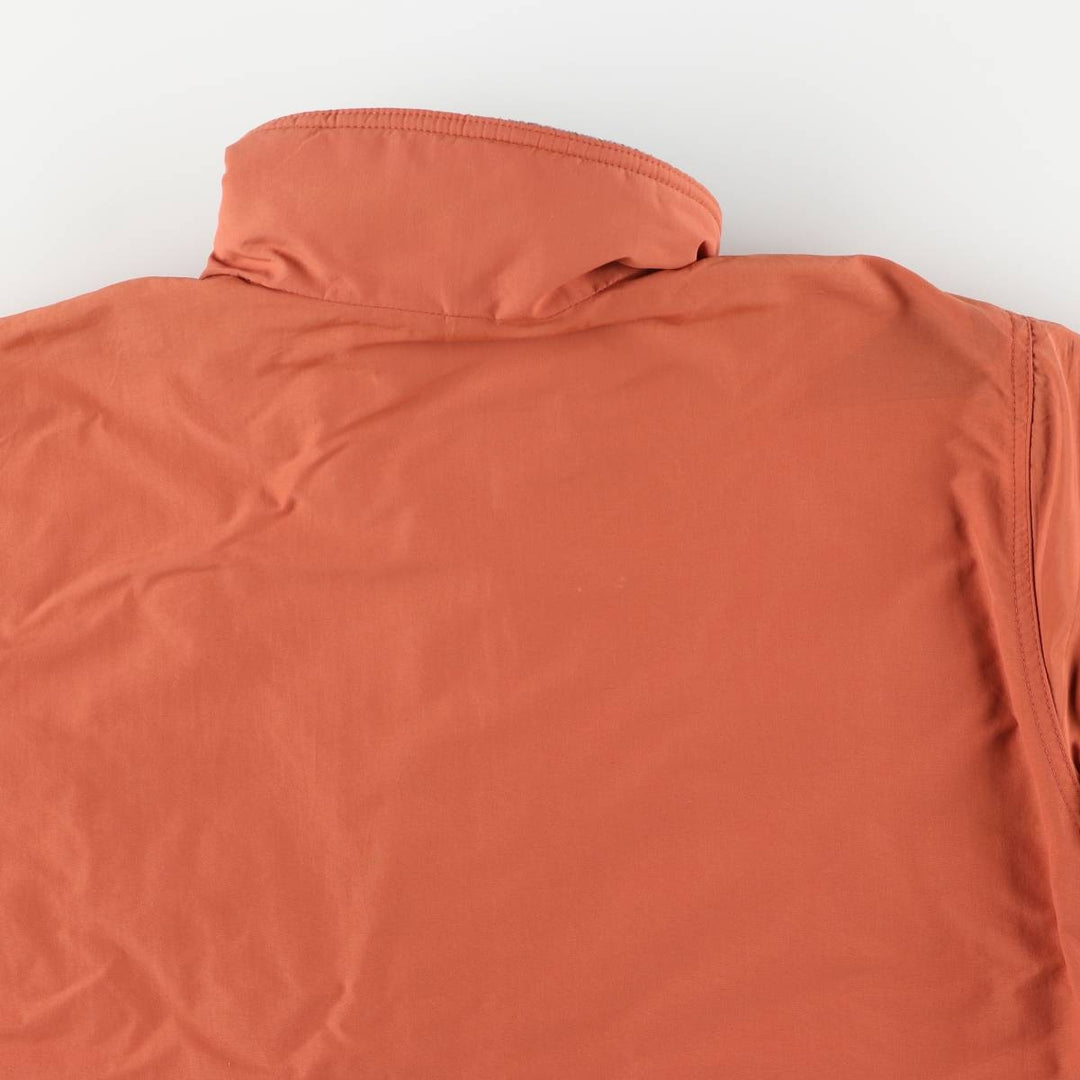 90'S LLBean Warm-up Jacket, padded puffer jacket, men's size M polyester orange type Vintage Second Hand