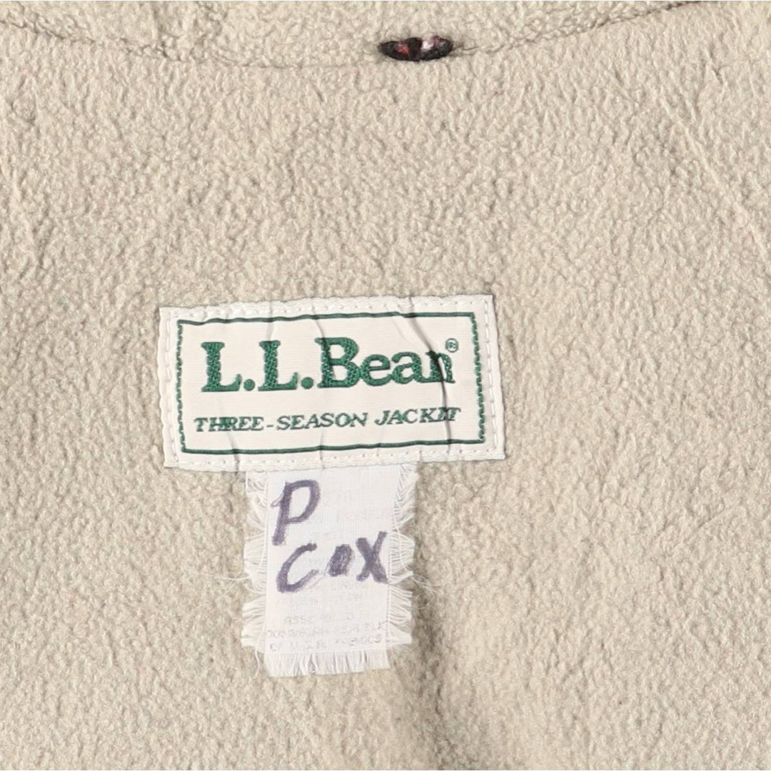 90'S LLBean Three-Season Jacket, Men's Size Medium unclear Green type dark green Vintage Second Hand