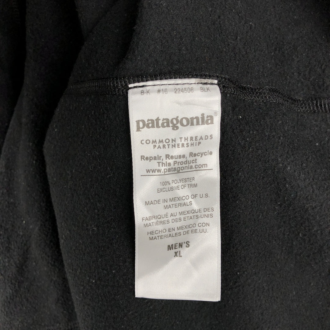 Patagonia Micro D Pullover 26175FA15 Half-Zip Fleece Pullover, Men's XL polyester black type Vintage Second Hand