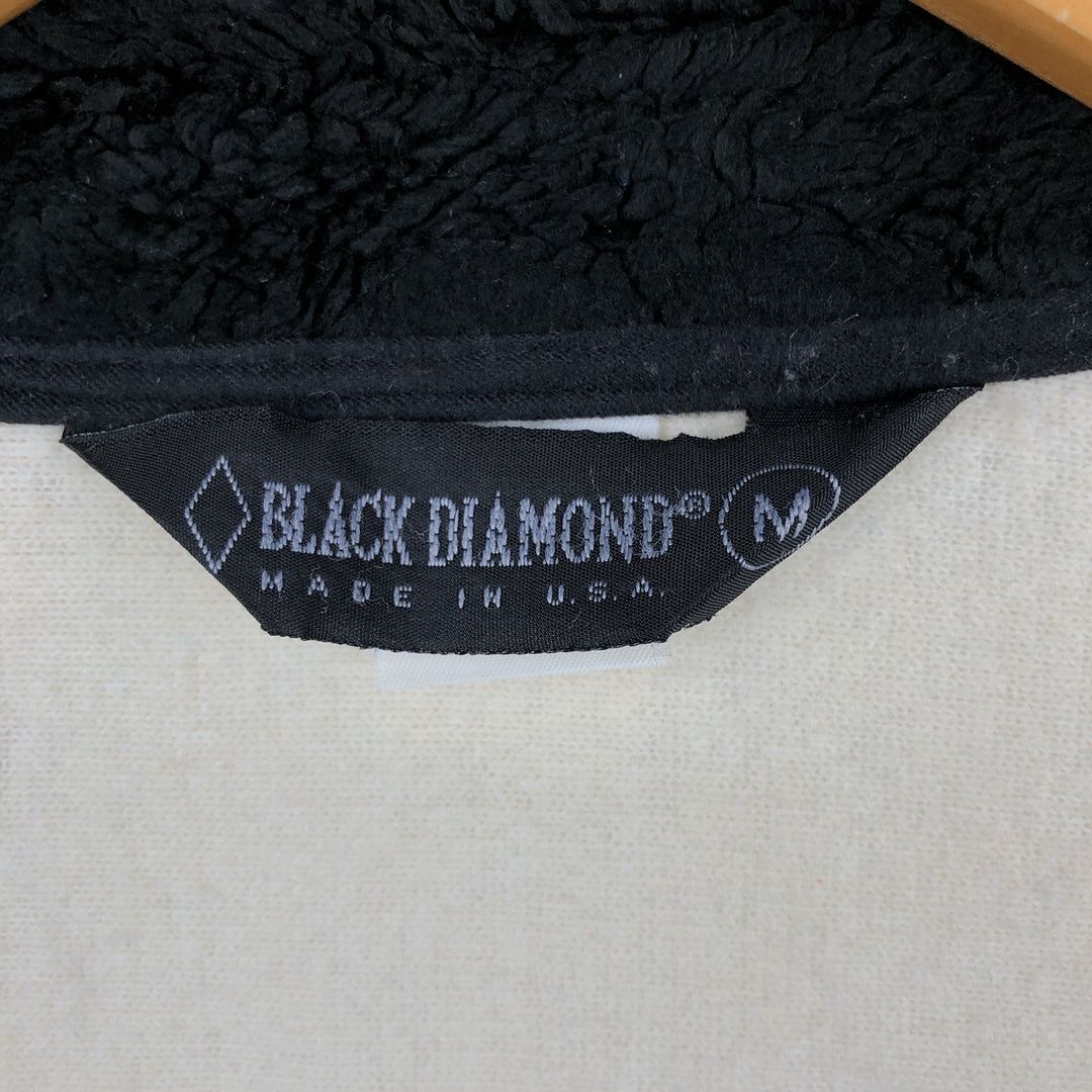 BLACK DIAMOND Eagle Pattern Fleece Jacket, Made in USA, Men's Size Medium unclear pale white type Vintage Second Hand