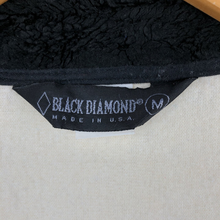 BLACK DIAMOND Eagle Pattern Fleece Jacket, Made in USA, Men's Size Medium unclear pale white type Vintage Second Hand