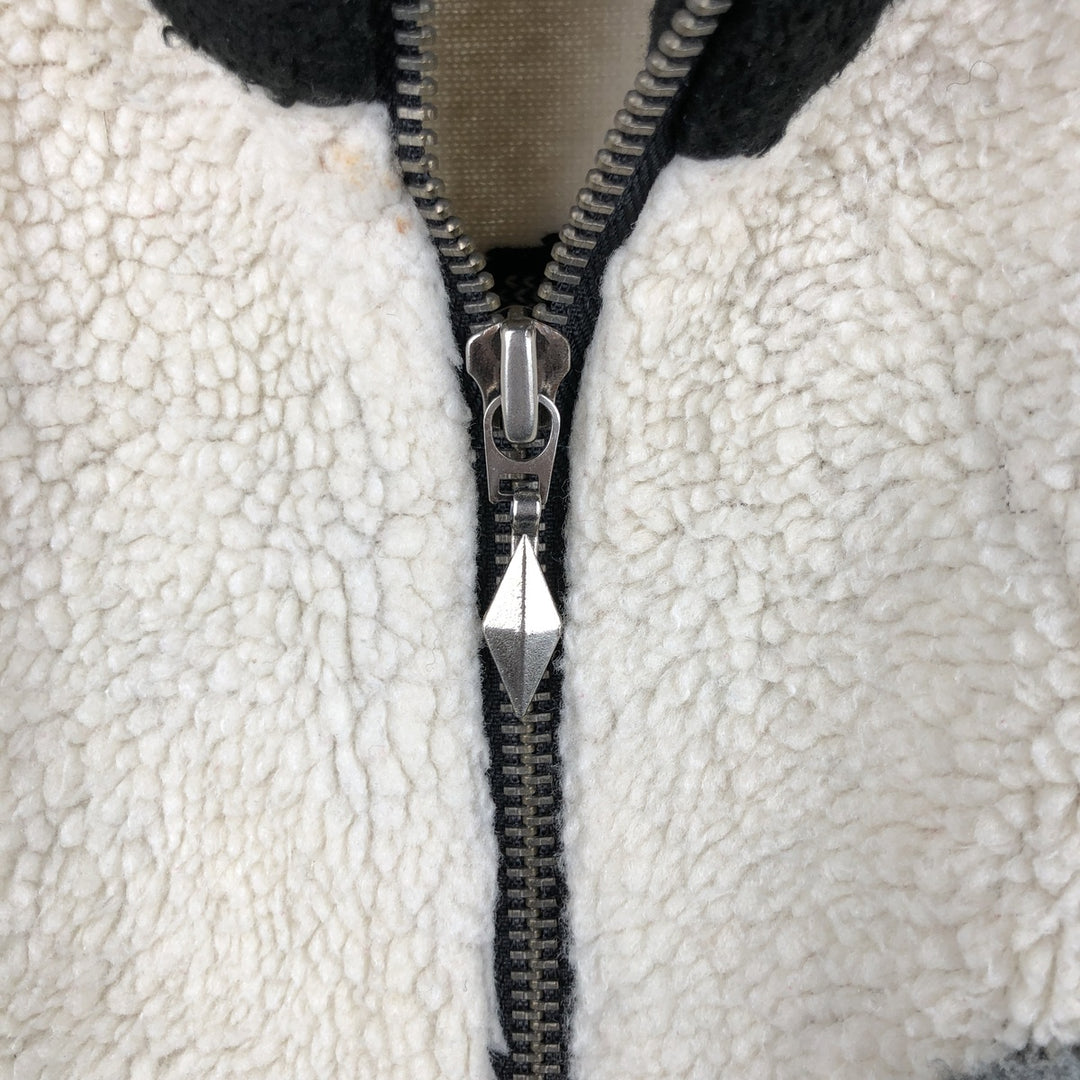 BLACK DIAMOND Eagle Pattern Fleece Jacket, Made in USA, Men's Size Medium unclear pale white type Vintage Second Hand