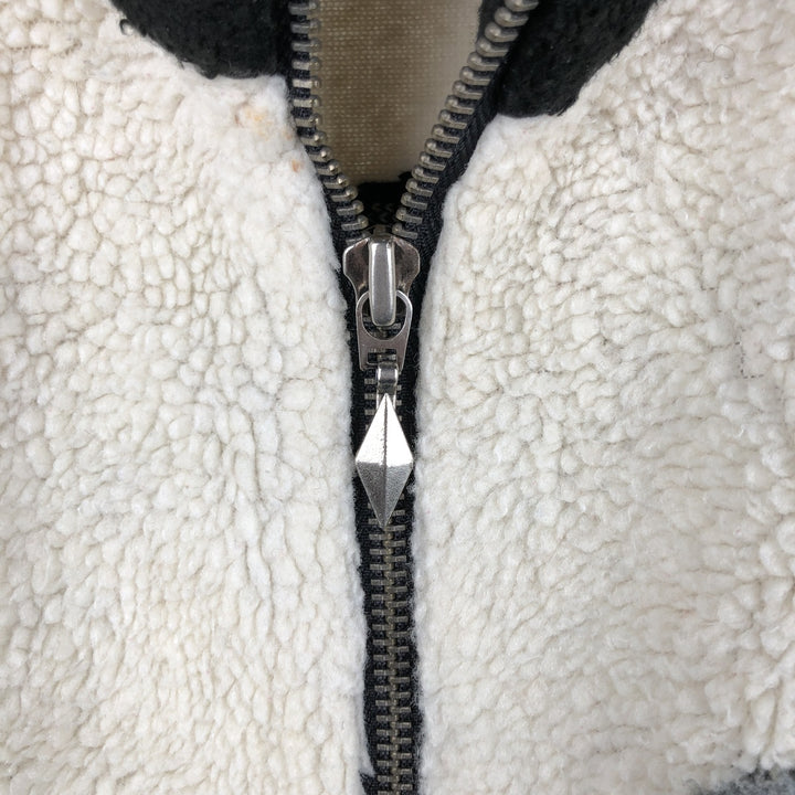 BLACK DIAMOND Eagle Pattern Fleece Jacket, Made in USA, Men's Size Medium unclear pale white type Vintage Second Hand