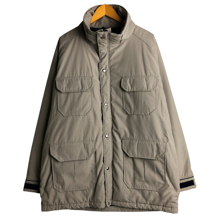 1970'S WOOLRICH padded mountain jacket, shell jacket, puffer jacket, made in the USA, men's size XL polyester gray type Vintage Second Hand