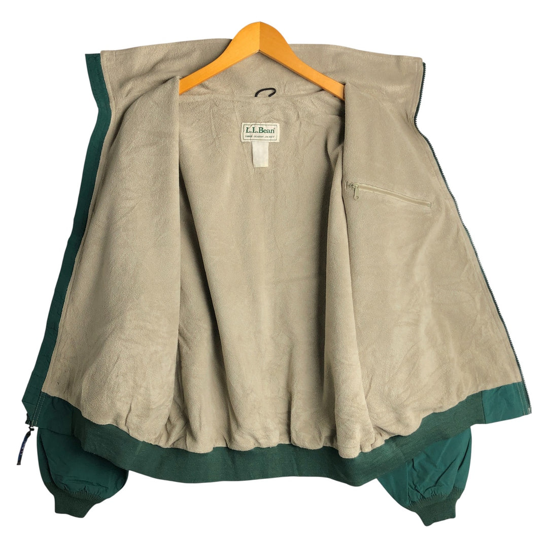 90'S LLBean windbreaker, men's size XL unclear green type Vintage Second Hand