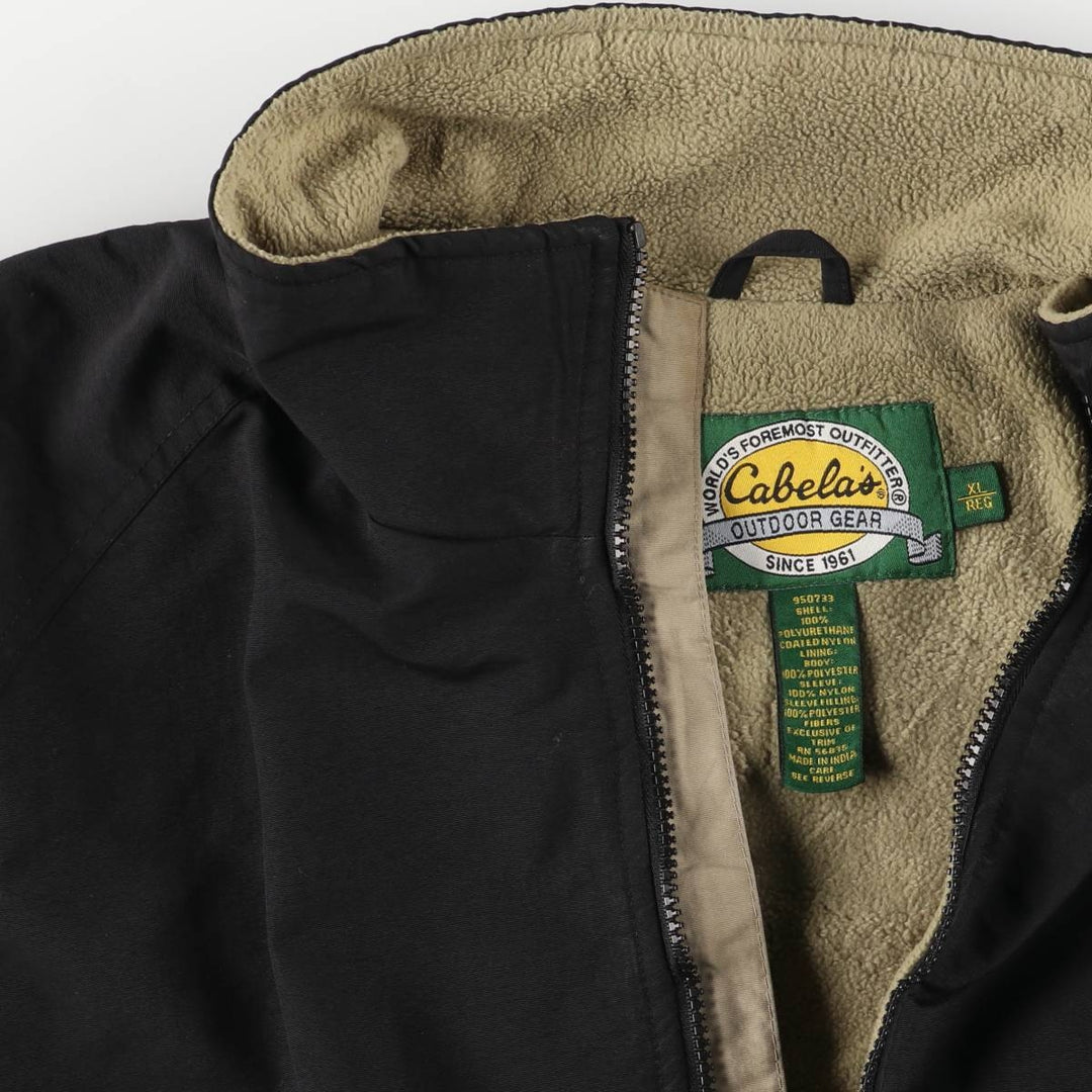 90s-00'S Cabelas padded puffer jacket, men's size XL Polyurethane black type Vintage Second Hand