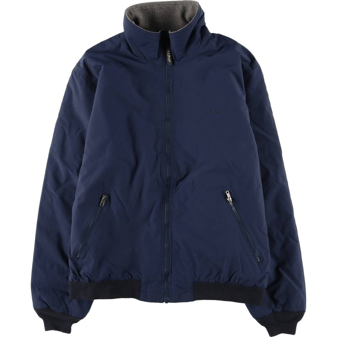 90s-00'S LLBean Men's Padded Puffer Jacket, Size L Nylon navy blue type Vintage Second Hand