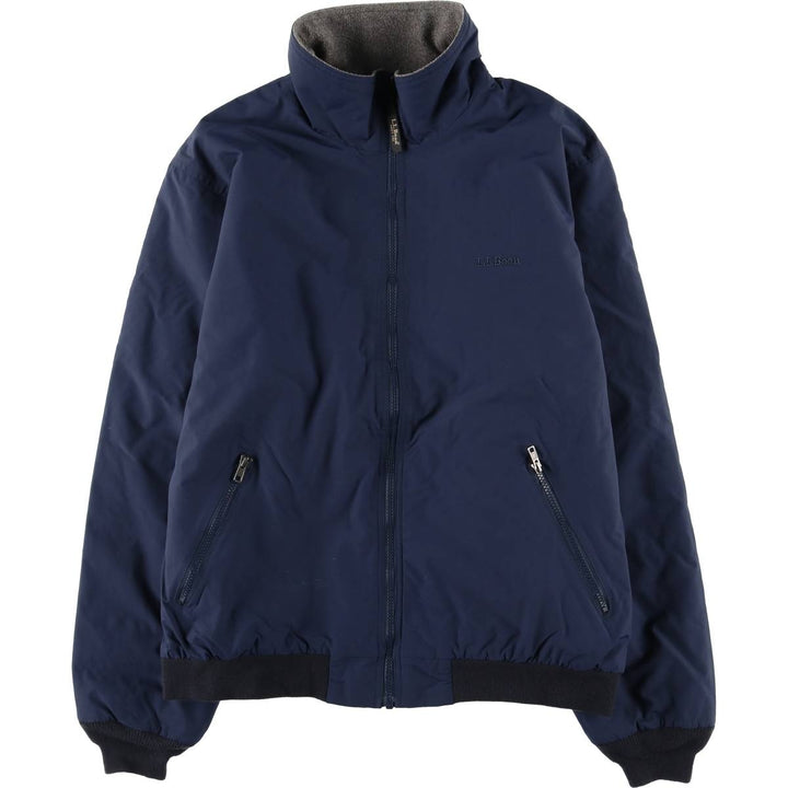90s-00'S LLBean Men's Padded Puffer Jacket, Size L Nylon navy blue type Vintage Second Hand