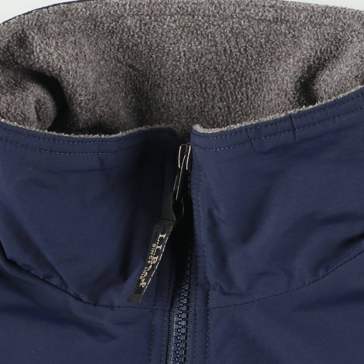 90s-00'S LLBean Men's Padded Puffer Jacket, Size L Nylon navy blue type Vintage Second Hand