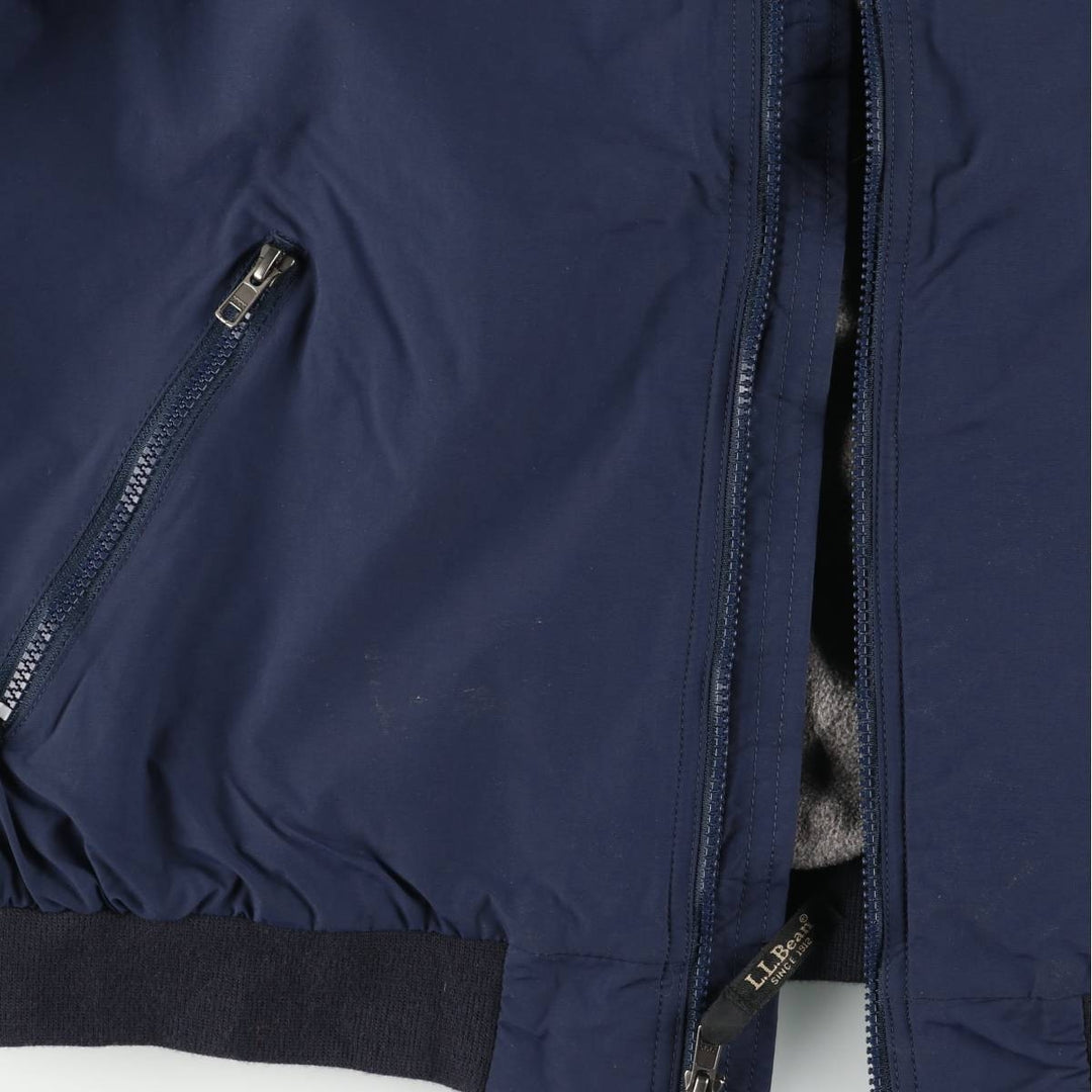 90s-00'S LLBean Men's Padded Puffer Jacket, Size L Nylon navy blue type Vintage Second Hand