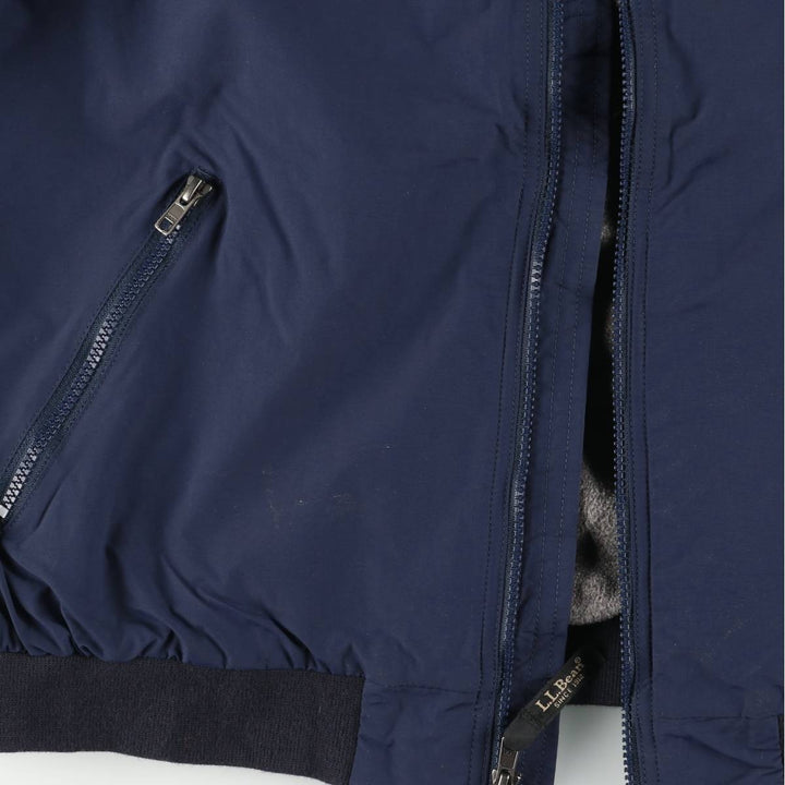 90s-00'S LLBean Men's Padded Puffer Jacket, Size L Nylon navy blue type Vintage Second Hand