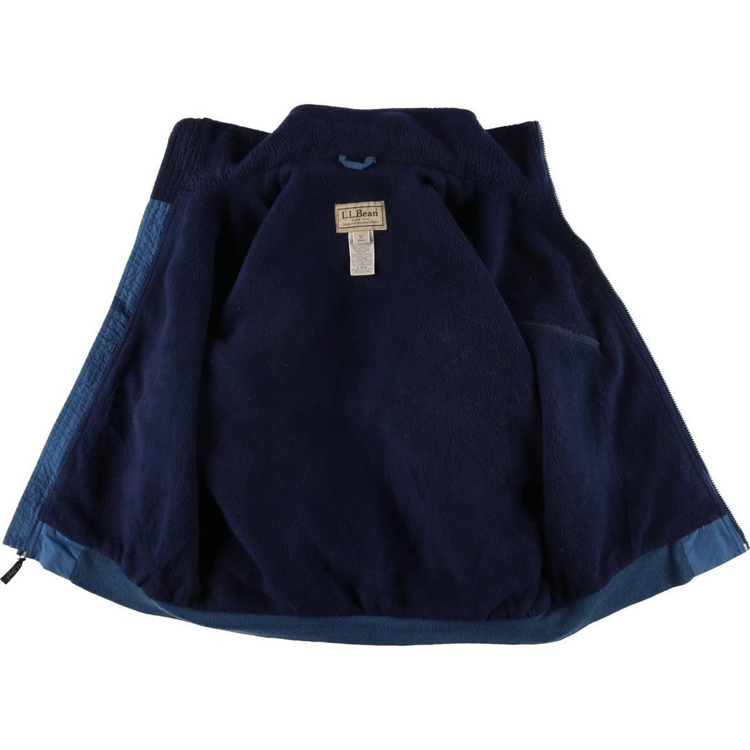 90s-00'S LLBean padded puffer jacket, men's size S Nylon blue type Vintage Second Hand
