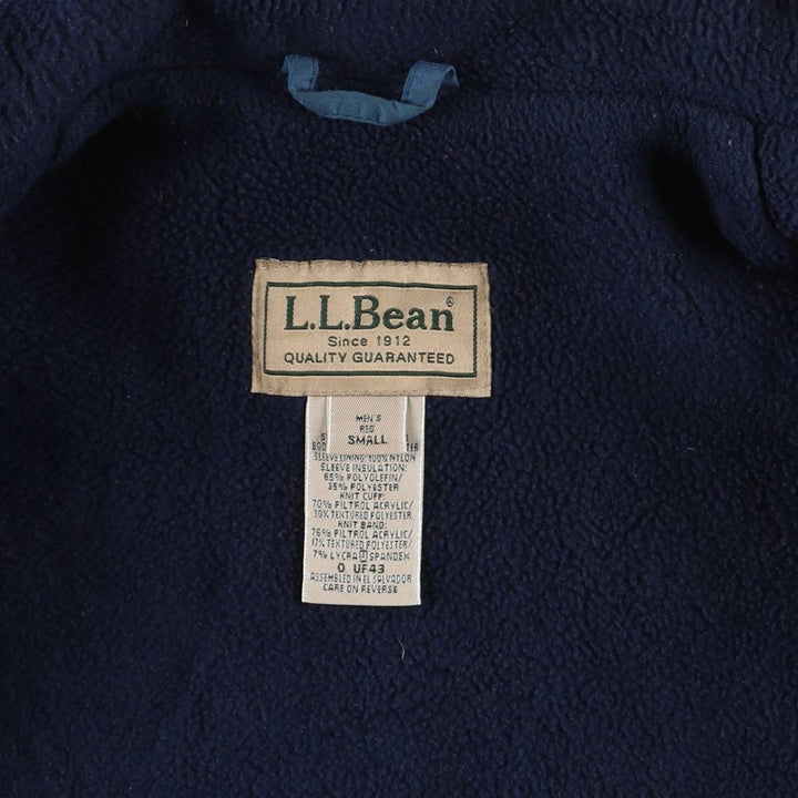 90s-00'S LLBean padded puffer jacket, men's size S Nylon blue type Vintage Second Hand