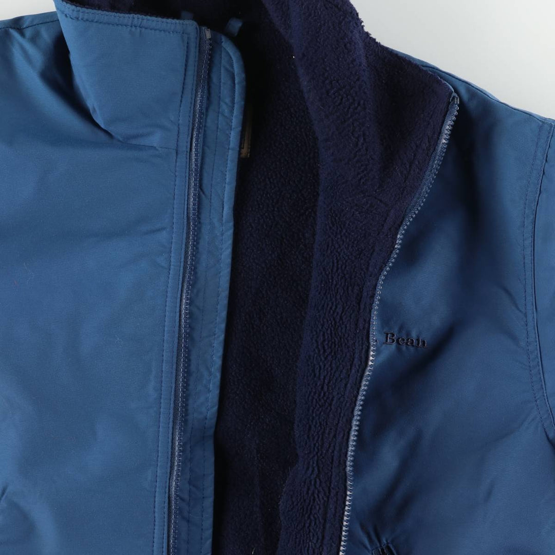 90s-00'S LLBean padded puffer jacket, men's size S Nylon blue type Vintage Second Hand