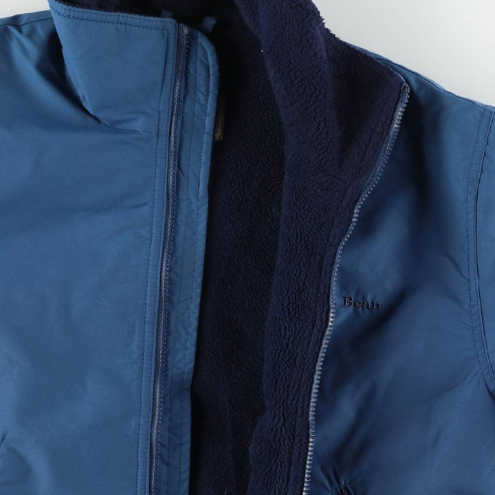90s-00'S LLBean padded puffer jacket, men's size S Nylon blue type Vintage Second Hand