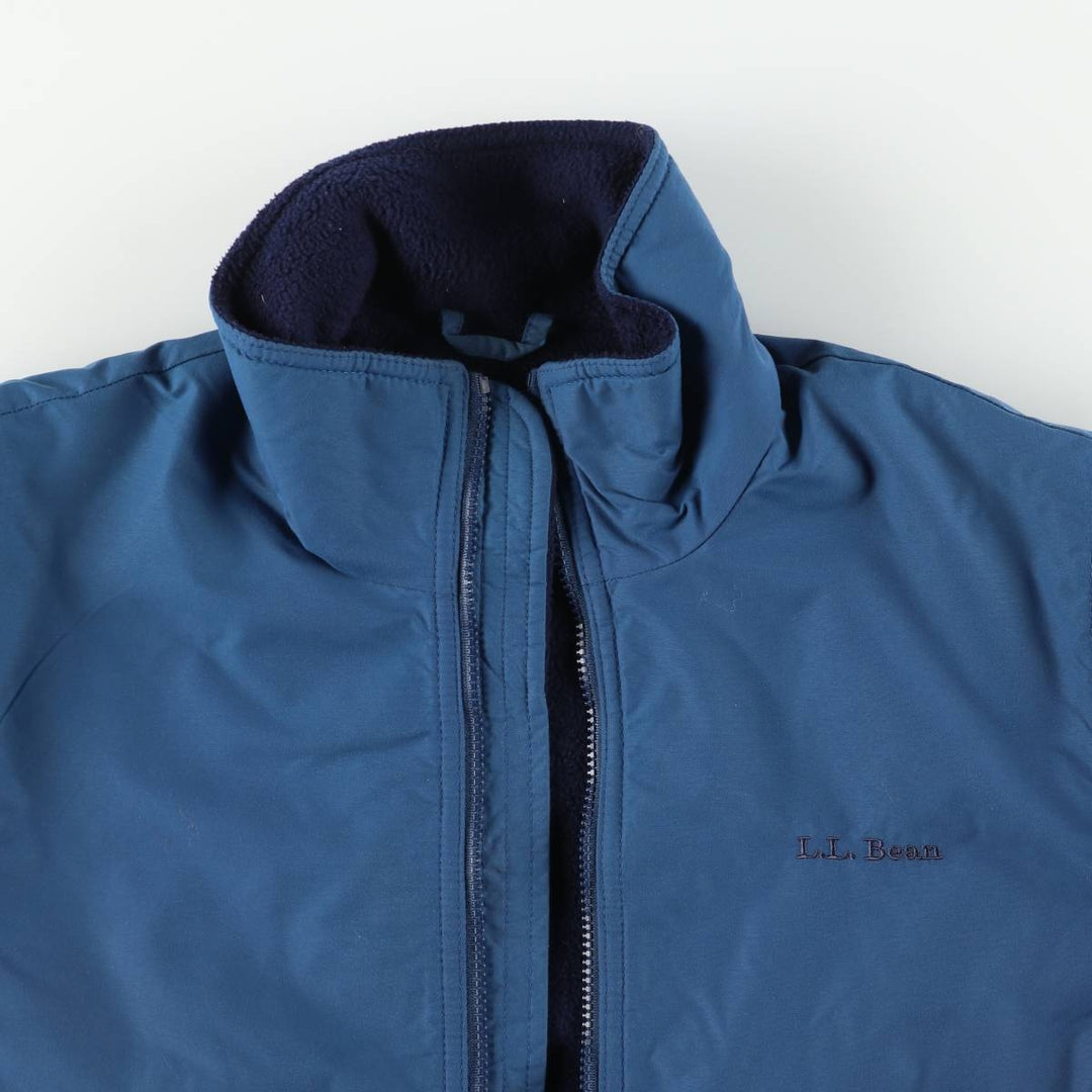 90s-00'S LLBean padded puffer jacket, men's size S Nylon blue type Vintage Second Hand