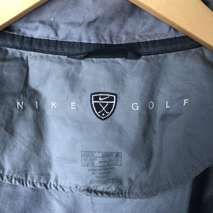 2000'S Nike Golf Windbreaker, Men's XL polyester black type Vintage Second Hand