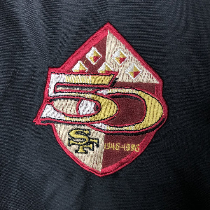 90'S Reebok NFL San Francisco 49ers Stadium Jacket, Men's Size L polyester black type Vintage Second Hand