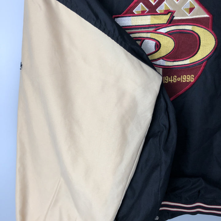 90'S Reebok NFL San Francisco 49ers Stadium Jacket, Men's Size L polyester black type Vintage Second Hand