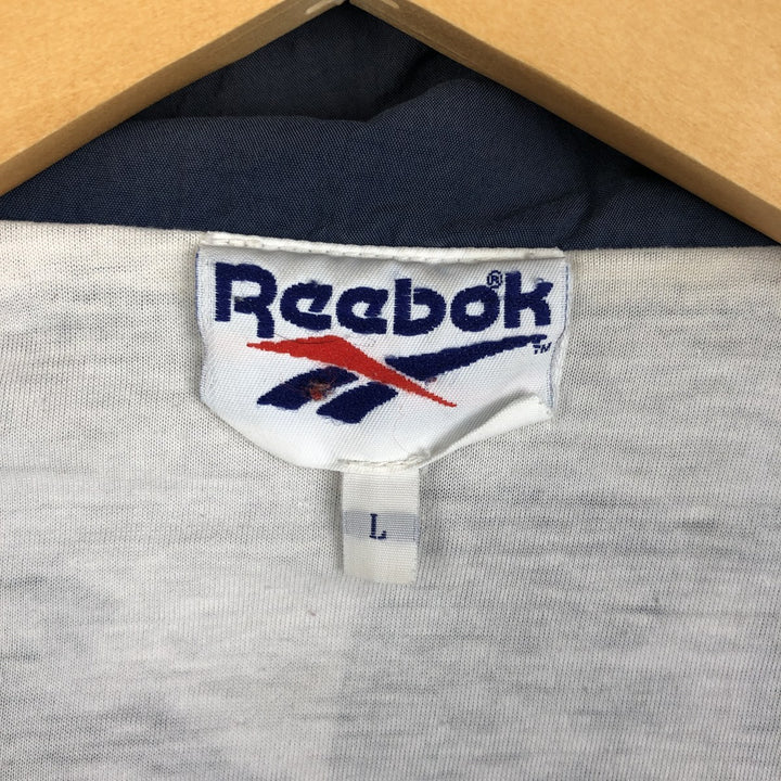 90'S Reebok all-over print windbreaker, men's size L, vintage unclear gray type Vintage Second Hand