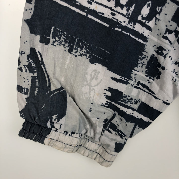90'S Reebok all-over print windbreaker, men's size L, vintage unclear gray type Vintage Second Hand