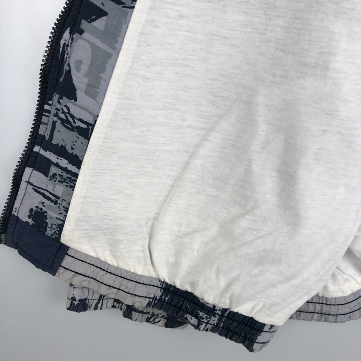 90'S Reebok all-over print windbreaker, men's size L, vintage unclear gray type Vintage Second Hand