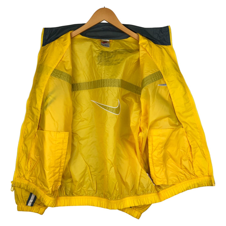 Vintage 90'S Nike CLIMA FIT windbreaker, men's size M polyester yellow type Vintage Second Hand