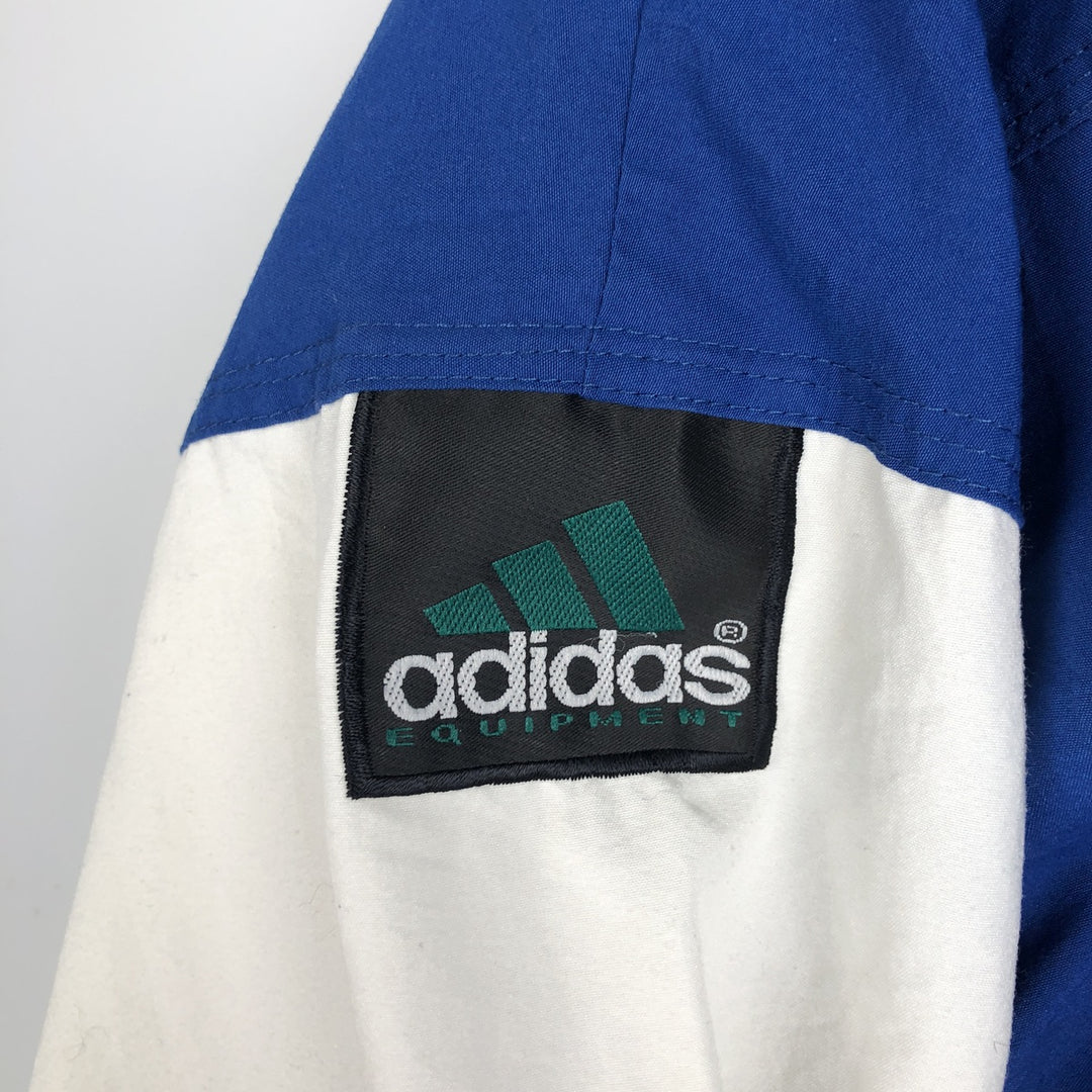 Vintage 90'S adidas EQUIPMENT windbreaker, men's size M polyester blue type Vintage Second Hand