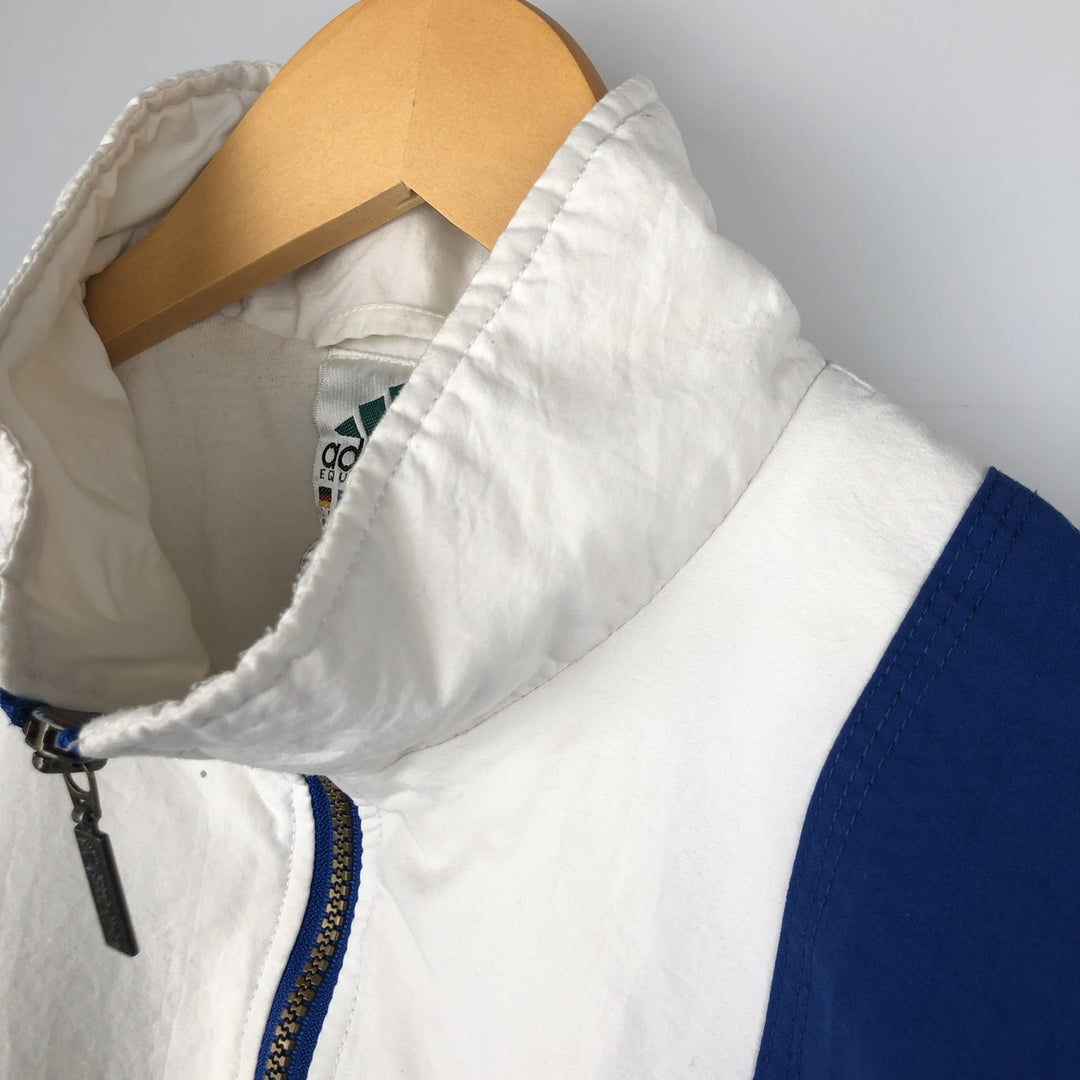 Vintage 90'S adidas EQUIPMENT windbreaker, men's size M polyester blue type Vintage Second Hand