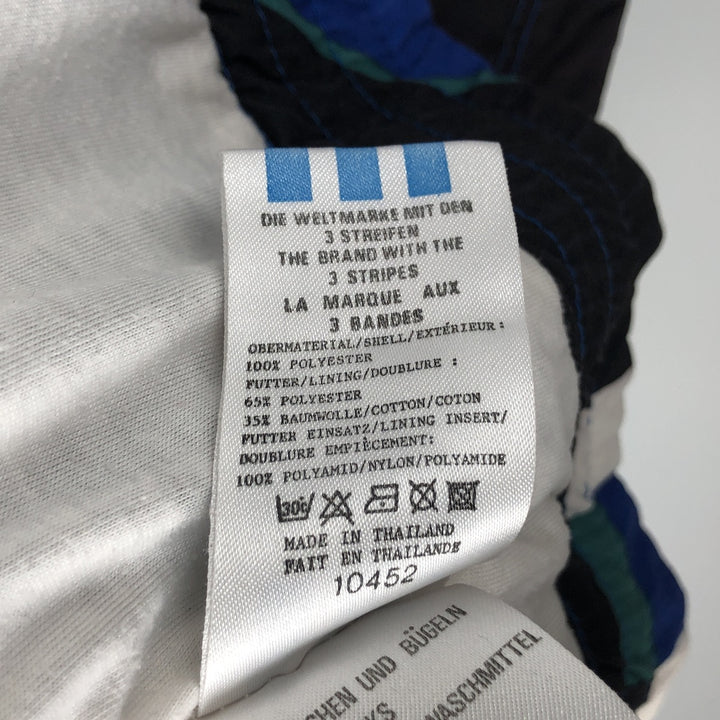 Vintage 1980'S Adidas all-over print windbreaker, size L, men's polyester blue type Vintage Second Hand