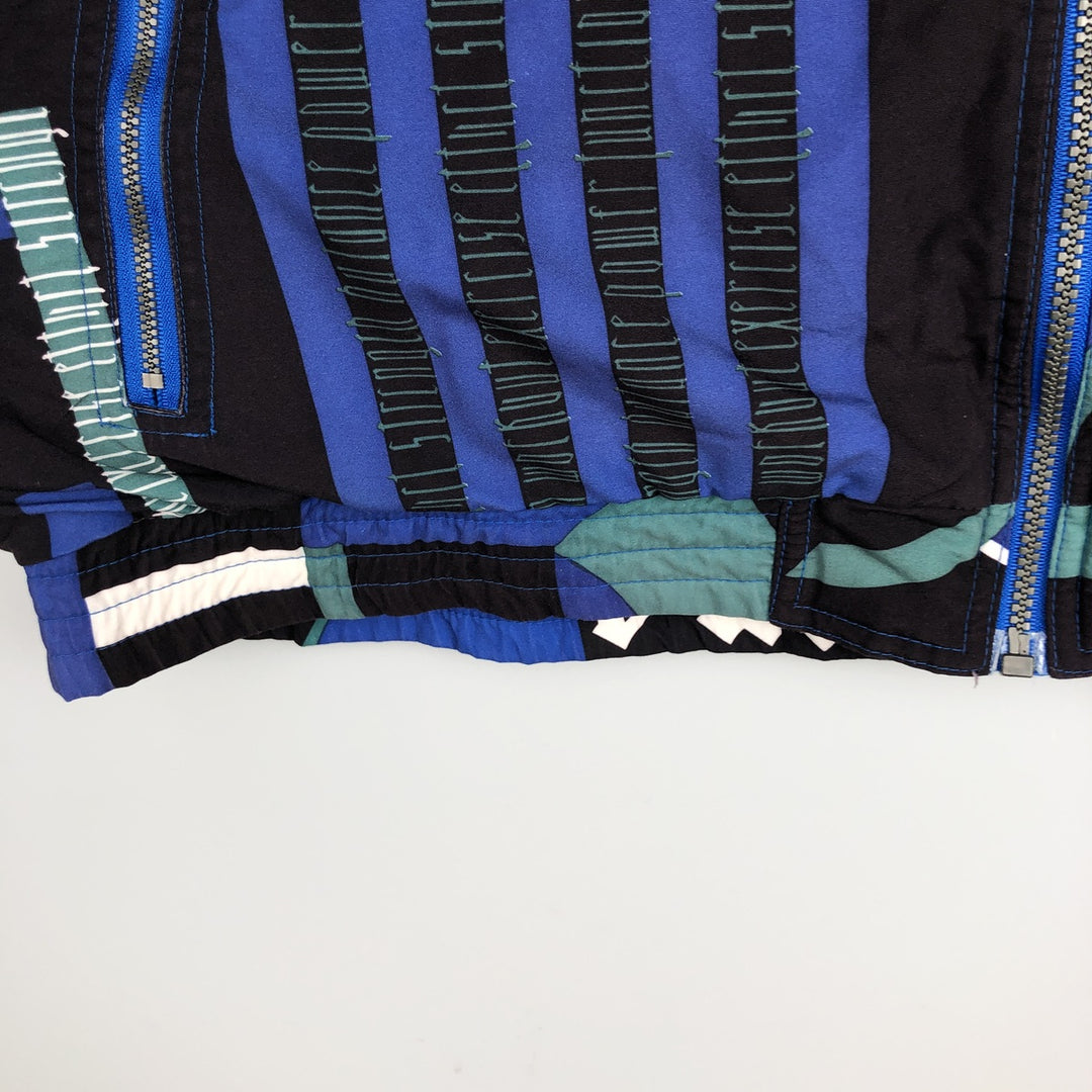 Vintage 1980'S Adidas all-over print windbreaker, size L, men's polyester blue type Vintage Second Hand