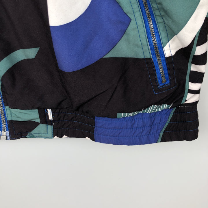 Vintage 1980'S Adidas all-over print windbreaker, size L, men's polyester blue type Vintage Second Hand