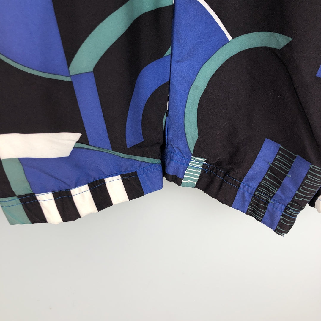 Vintage 1980'S Adidas all-over print windbreaker, size L, men's polyester blue type Vintage Second Hand