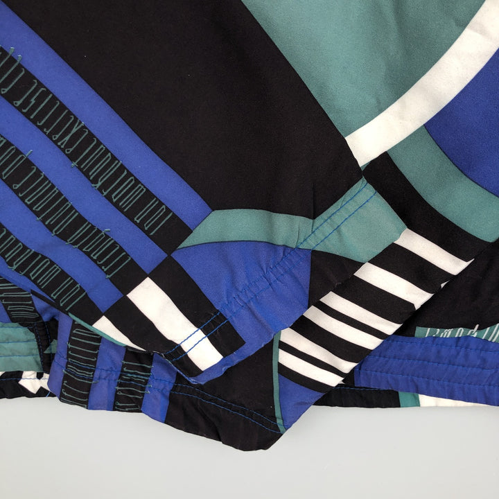 Vintage 1980'S Adidas all-over print windbreaker, size L, men's polyester blue type Vintage Second Hand