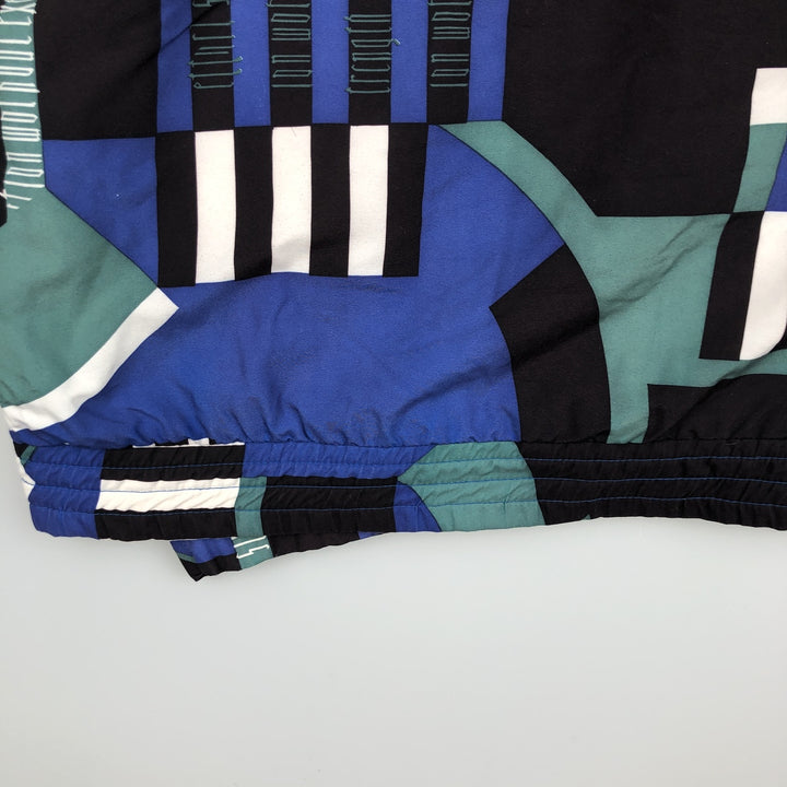 Vintage 1980'S Adidas all-over print windbreaker, size L, men's polyester blue type Vintage Second Hand