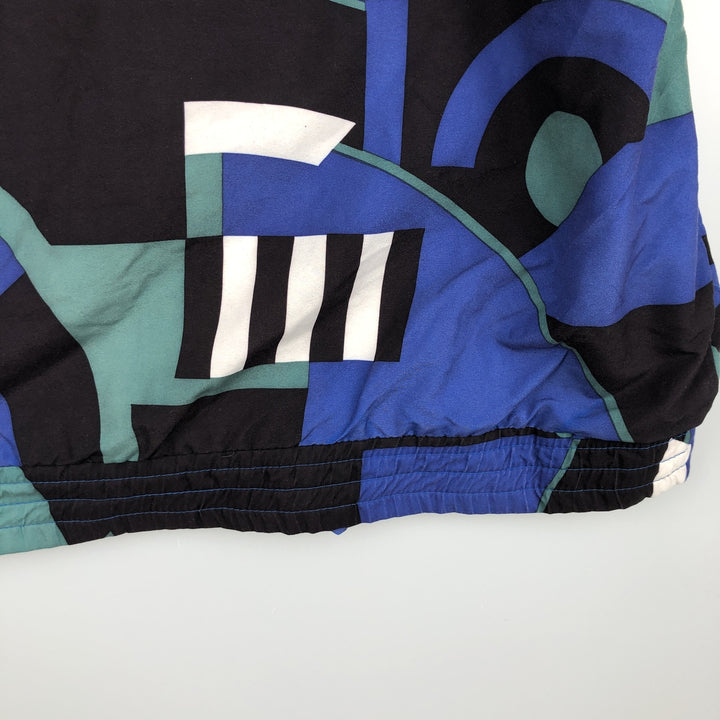 Vintage 1980'S Adidas all-over print windbreaker, size L, men's polyester blue type Vintage Second Hand
