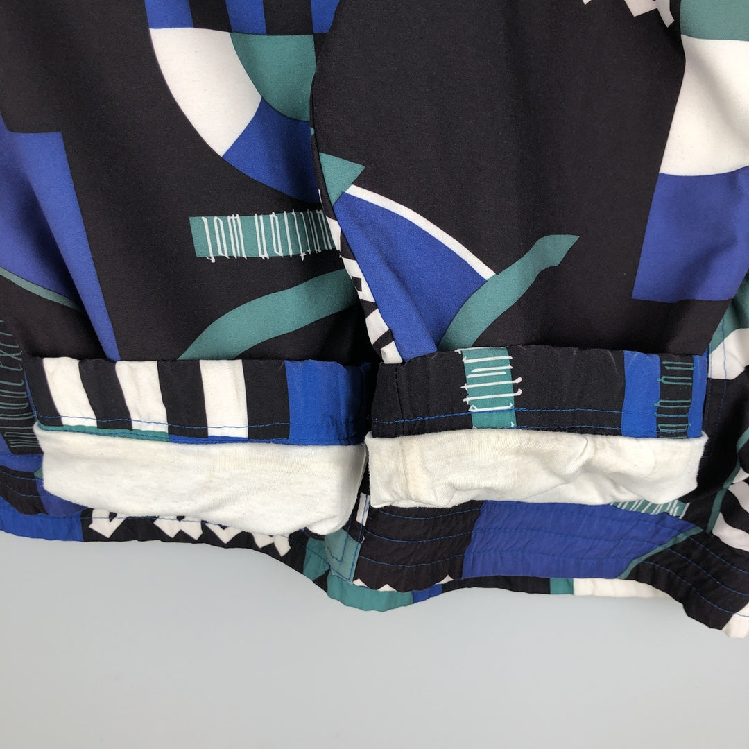 Vintage 1980'S Adidas all-over print windbreaker, size L, men's polyester blue type Vintage Second Hand