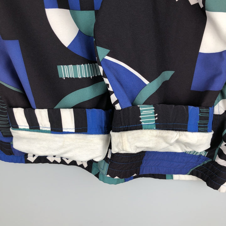 Vintage 1980'S Adidas all-over print windbreaker, size L, men's polyester blue type Vintage Second Hand