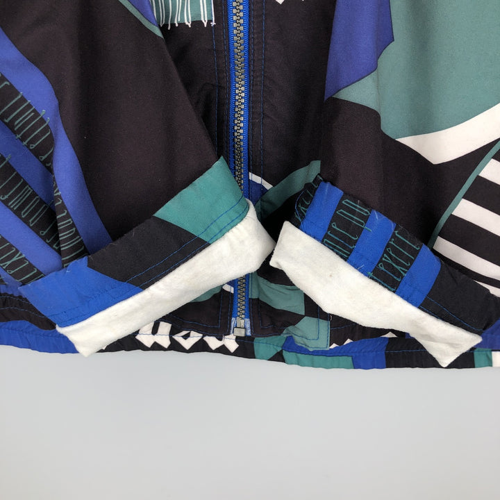 Vintage 1980'S Adidas all-over print windbreaker, size L, men's polyester blue type Vintage Second Hand