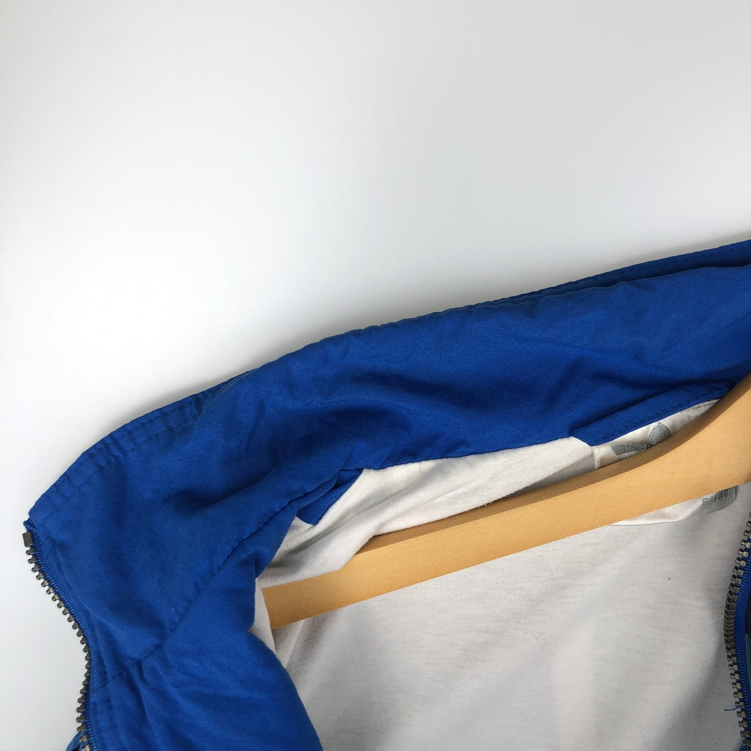 Vintage 1980'S Adidas all-over print windbreaker, size L, men's polyester blue type Vintage Second Hand