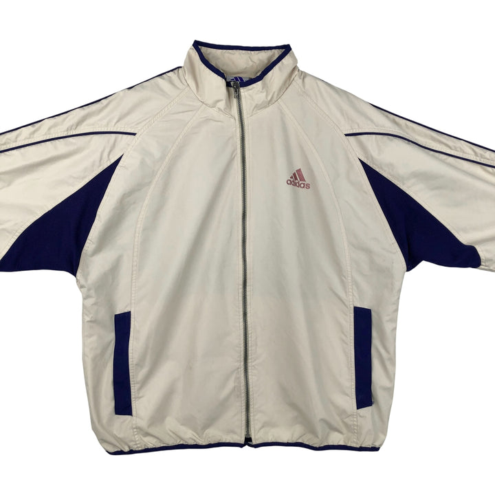 90'S Adidas Windbreaker Men's Size L Vintage polyester white type Vintage Second Hand