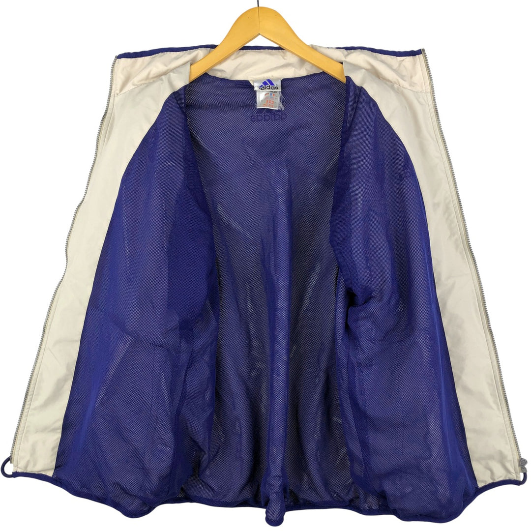 90'S Adidas Windbreaker Men's Size L Vintage polyester white type Vintage Second Hand